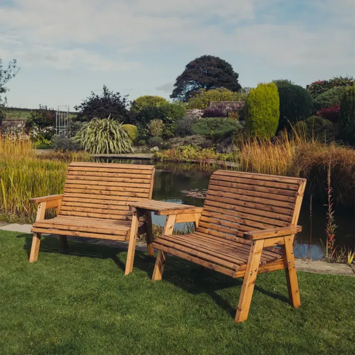 Valley 4 Seater Angled Chairs and Tray