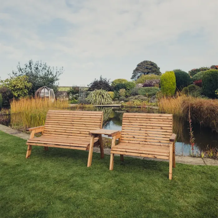 Valley Straight Seat Set - 1 of 2 Seater & 1 of 3 Seater Benches and Tray