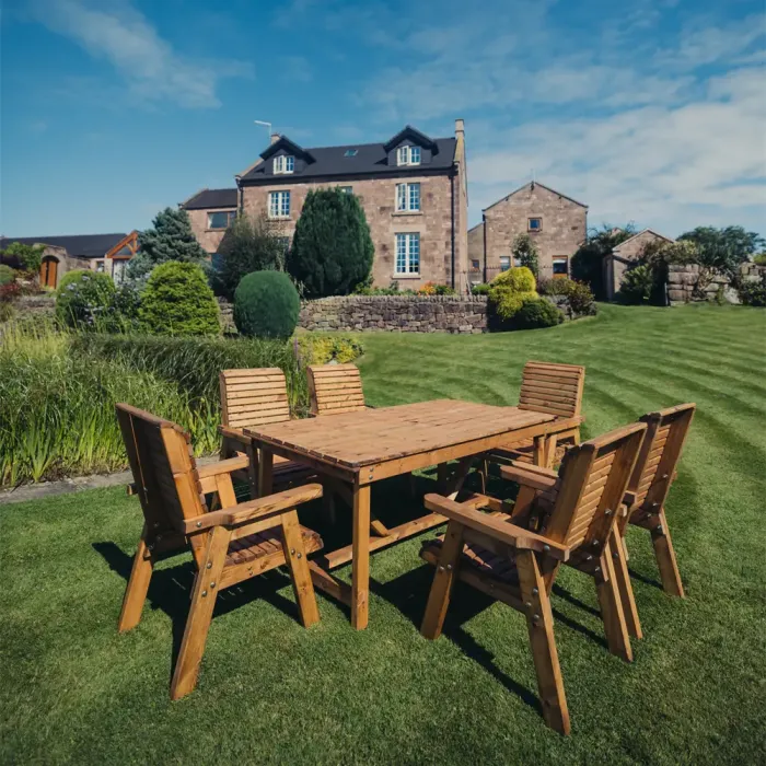Valley 6 Seater Table Set with 6 Chairs
