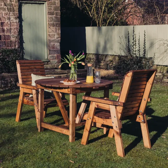 Valley 2 Seater Round Table Set with 2 Chairs