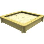 Wooden Sandpit - 1.5m x 1.5m – 295mm Height – 44mm Thick Wall