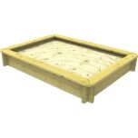 Wooden Sandpit - 1.5m x 1m – 295mm Height – 27mm Thick Wall