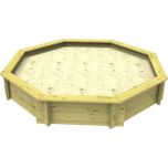 Wooden Sandpit - 8ft Octagonal – 429mm Height – 44mm Thick Wall