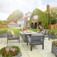 Tutbury Firepit Table with 4 Chairs