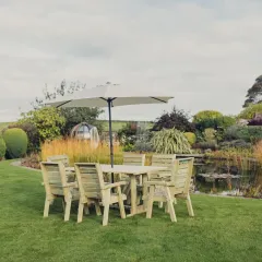 Clover 6 Seater Table Set with 6 Chairs