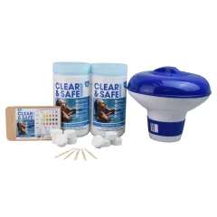 Clear and Safe Chlorine Tablets Pool Kit