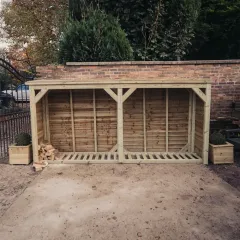 Heavy Duty Slatted Log Store 5ft x 4ft