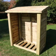 Heavy Duty Slatted Log Store 4ft x 5ft