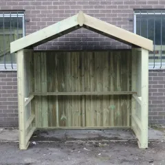 Large Smoking Shelter With Apex Roof For 6-8 People