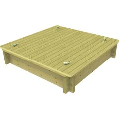 Wooden Sandpit - 1.5m x 1.5m – 295mm Height – 44mm Thick Wall 
