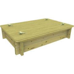 Wooden Sandpit - 1.5m x 1m – 295mm Height – 44mm Thick Wall