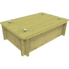 Wooden Sandpit - 1.5m x 1m – 429mm Height – 44mm Thick Wall 