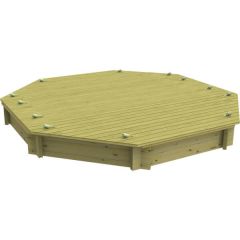 Wooden Sandpit - 10ft Octagonal – 295mm Height – 44mm Thick Wall