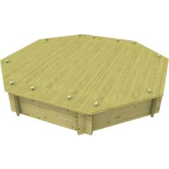 Wooden Sandpit - 10ft Octagonal – 429mm Height – 44mm Thick Wall