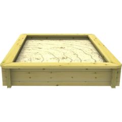 Wooden Sandpit - 2m x 1.5m – 295mm Height – 27mm Thick Wall