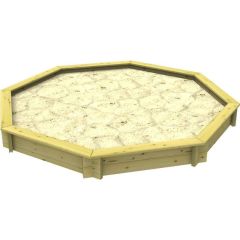 Wooden Sandpit - 4ft Octagonal – 295mm Height – 27mm Thick Wall 