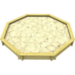 Wooden Sandpit - 8ft Octaganol – 295mm Height – 27mm Thick Wall