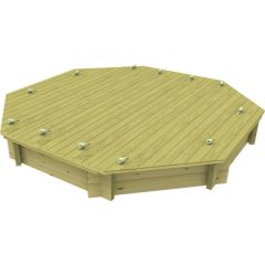 Wooden Sandpit - 8ft Octagonal – 295mm Height – 44mm Thick Wall 