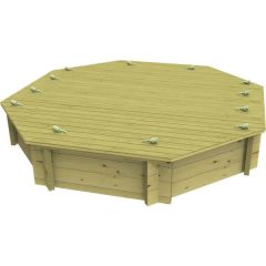 Wooden Sandpit - 8ft Octagonal – 429mm Height – 44mm Thick Wall 
