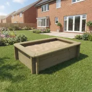 Wooden Sandpit - 1.5m x 1m – 429mm Height – 44mm Thick Wall