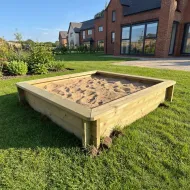 Wooden Sandpit - 1m x 1m – 295mm Height – 44mm Thick Wall
