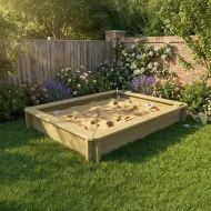 Wooden Sandpit - 2m x 1.5m – 295mm Height – 44mm Thick Wall