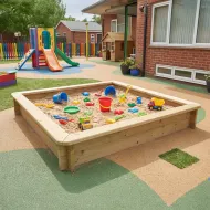 Wooden Sandpit - 2m x 2m – 295mm Height – 27mm Thick Wall