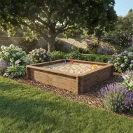 Wooden Sandpit - 2m x 2m – 429mm Height – 44mm Thick Wall