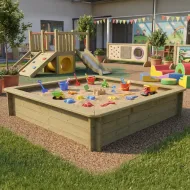 Wooden Sandpit - 2m x 2m – 429mm Height – 27mm Thick Wall
