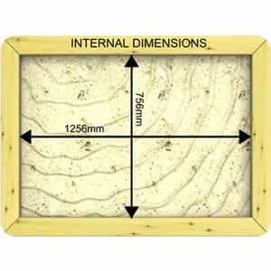 Image of Internal Dimensions of a 44mm 1.5m x 1m Sandpit