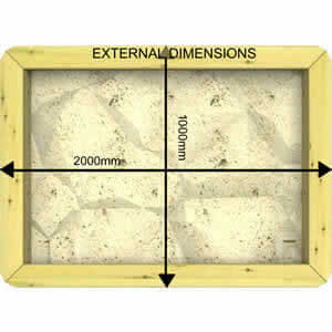 Image of External Dimensions of a 27mm 2m x 1m Sandpit