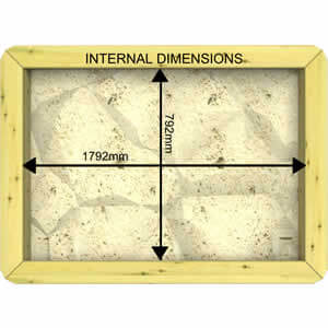 Image of Internal Dimensions of a 27mm 2m x 1m Sandpit