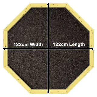 Octagonal Raised Garden Bed 120cm Length