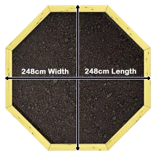 Octagonal Raised Garden Bed 248cm Length